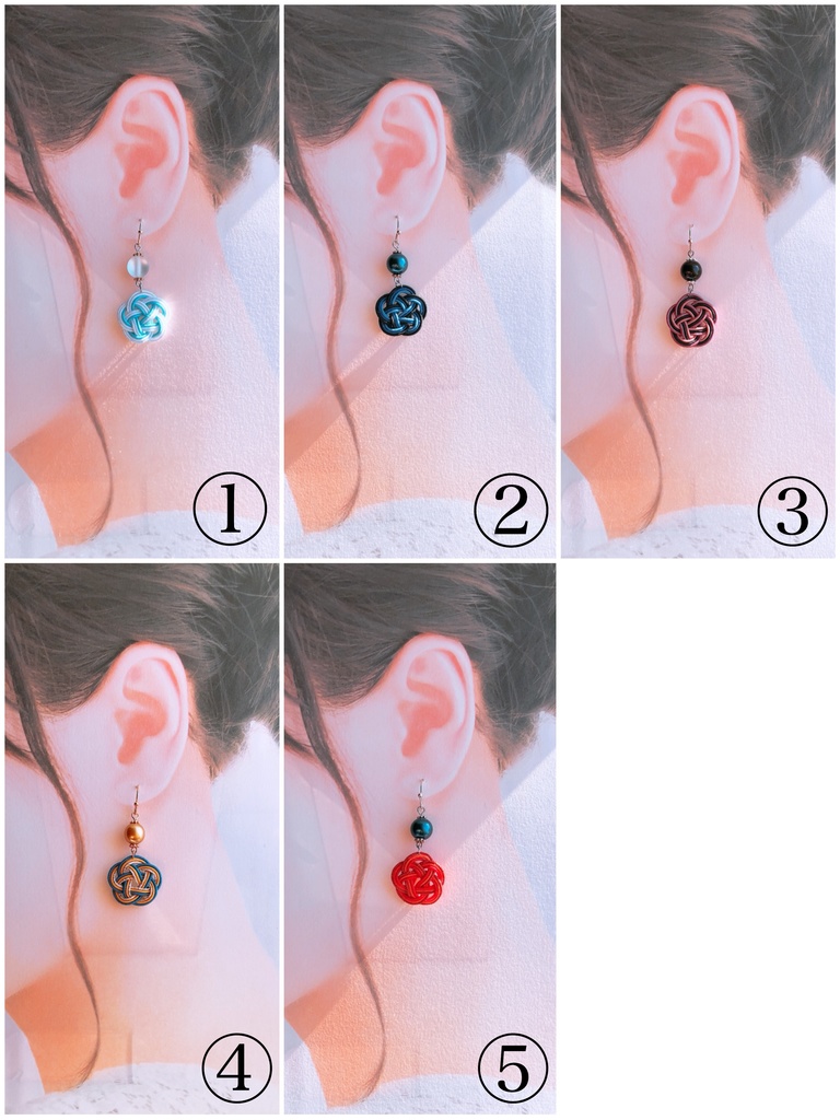 【じゅ】魔除けの梅結びピアス