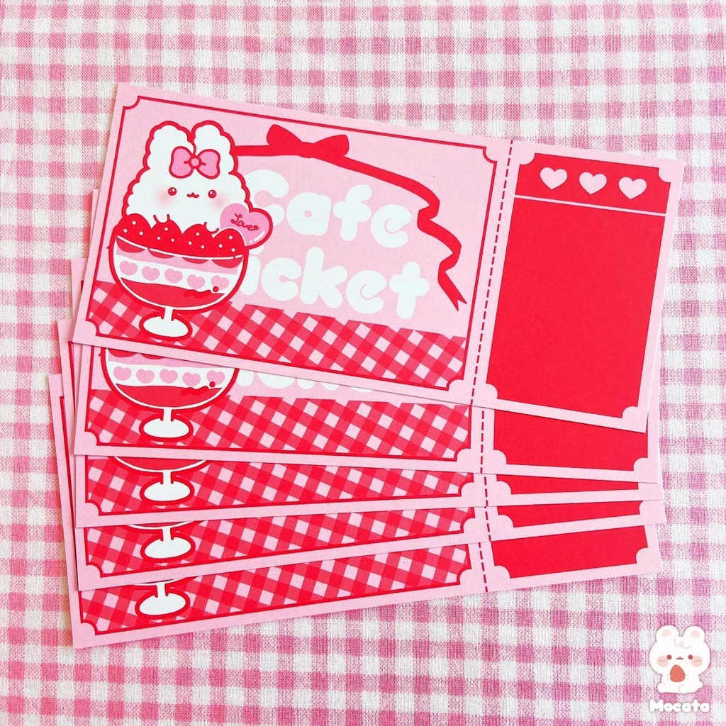 うさぎいちごパフェ チケットメモ