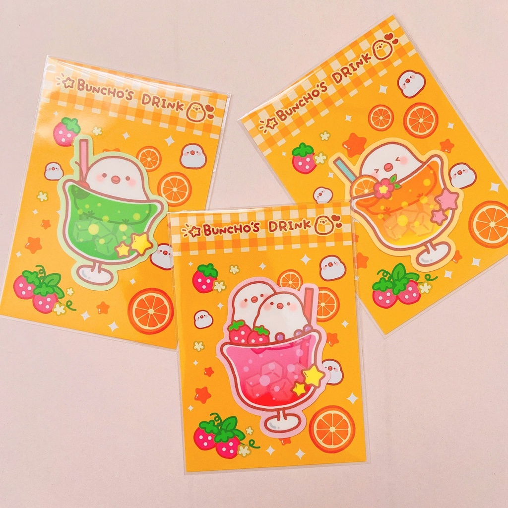 文鳥ドリンク♡ステッカー