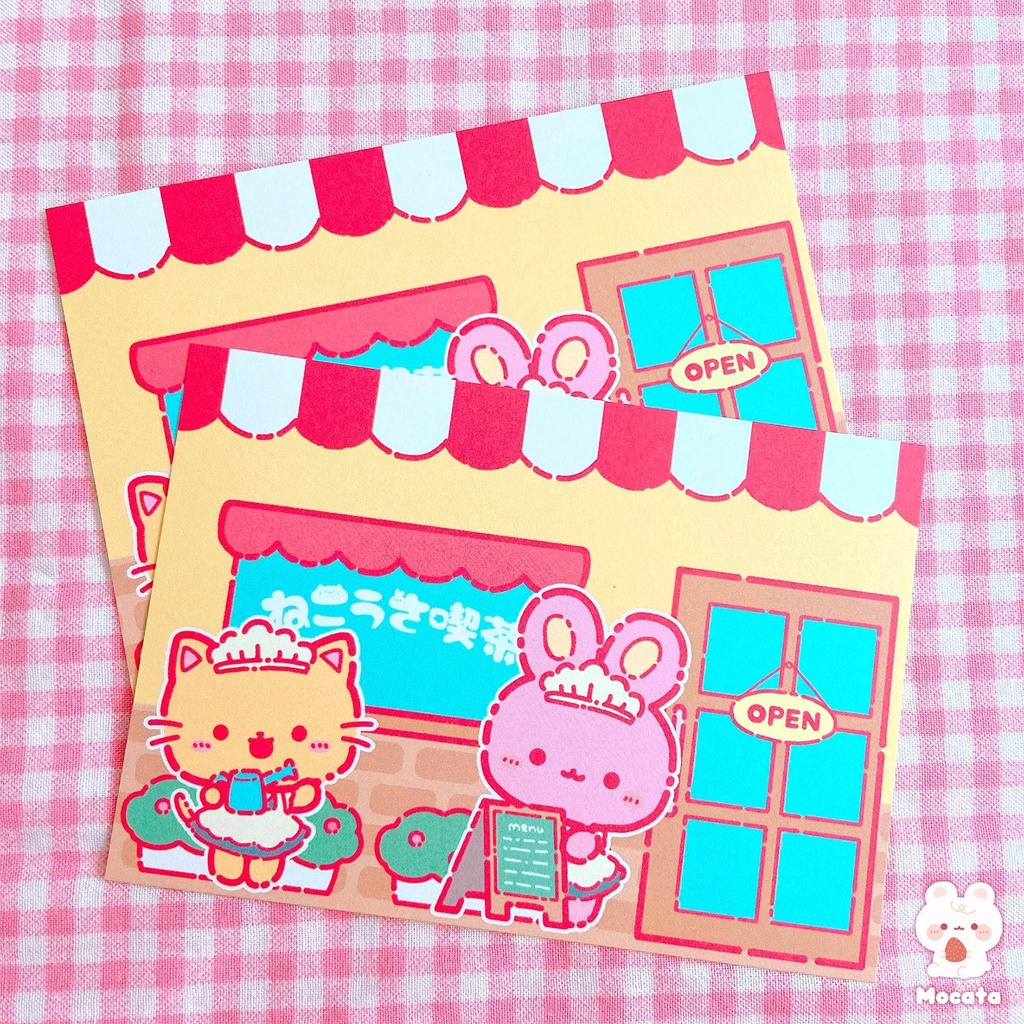 ねこうさ喫茶 お店両面メモ
