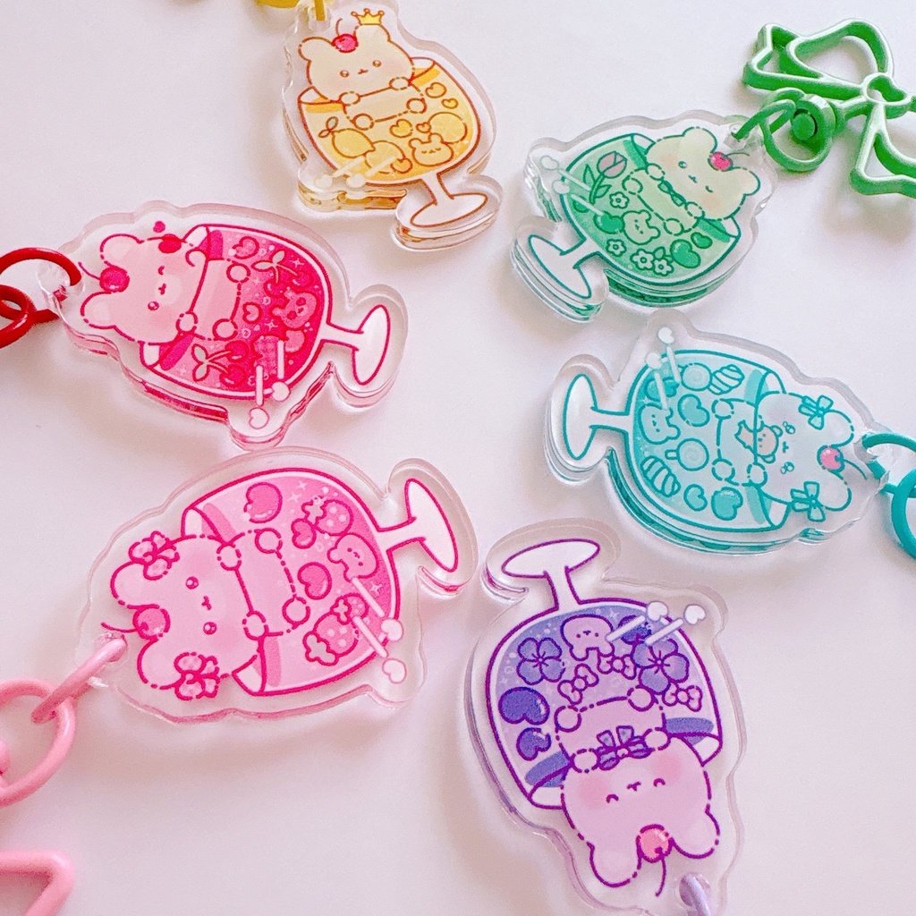 くまさんクリームソーダアクキー