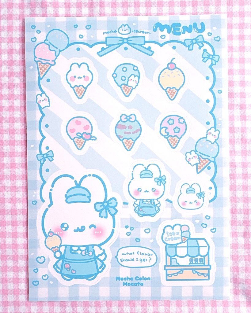うさぎのアイスクリームショップ♡シール