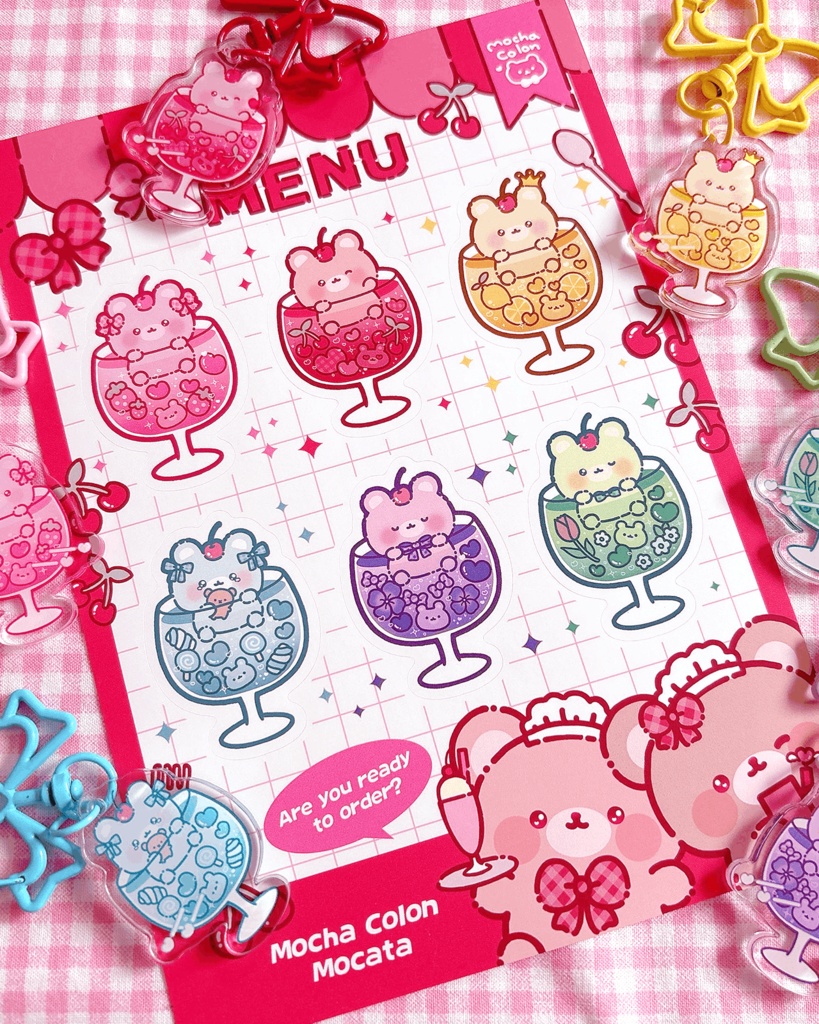 くまさんクリームソーダ♡シール