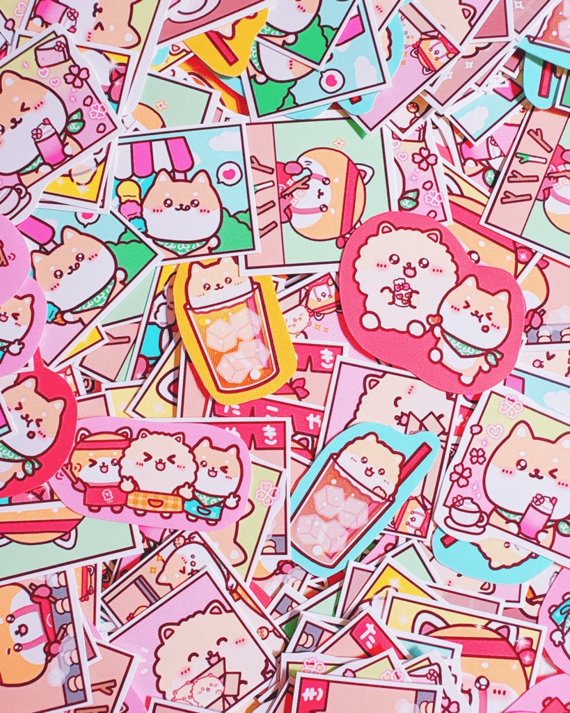 きゅんポメちゃんフレークシール