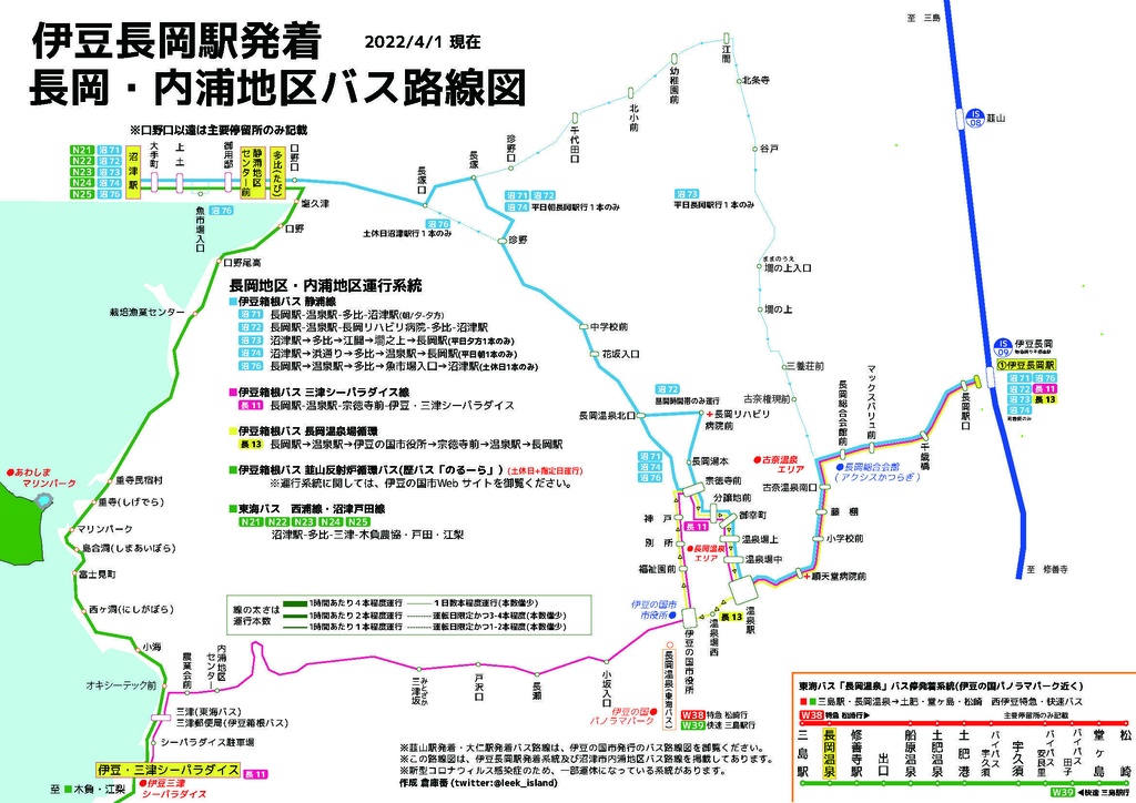 伊豆 長岡 バス