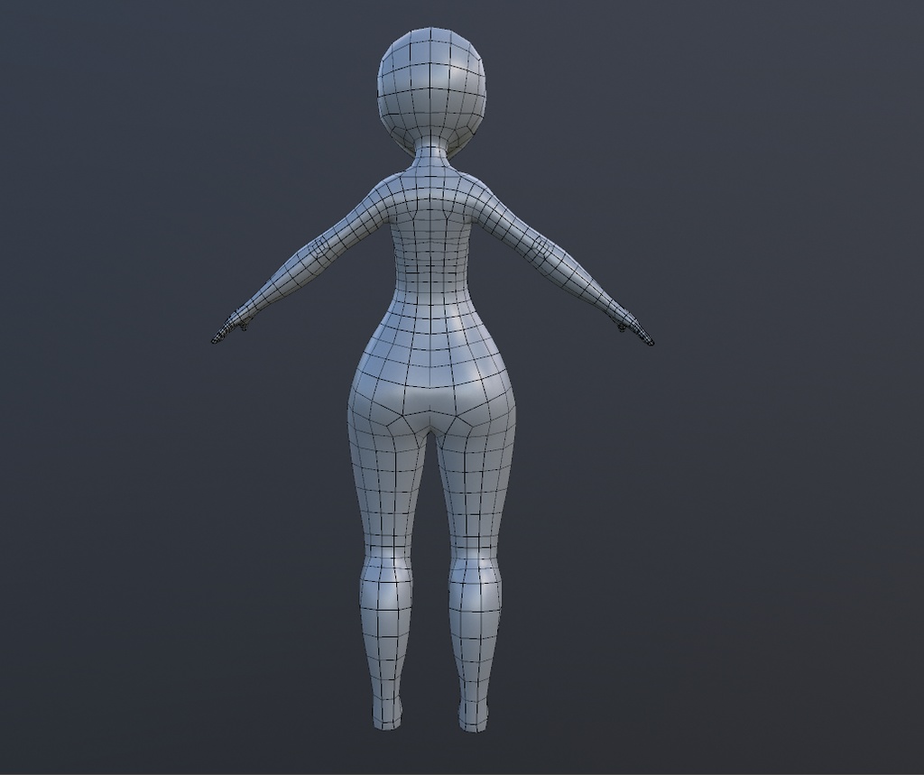 ローモデル女性素体 Fbx 3d販売するよ Booth