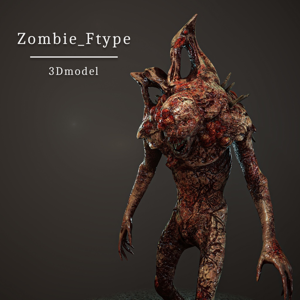 オリジナル ゾンビF 3Dモデル