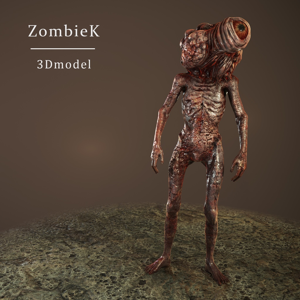 オリジナル ゾンビK 3Dモデル