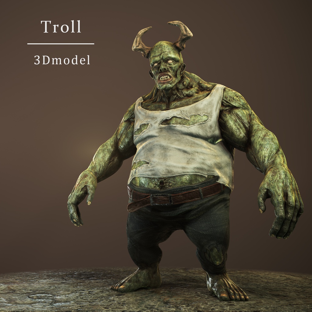 オリジナル トロール 3Dモデル