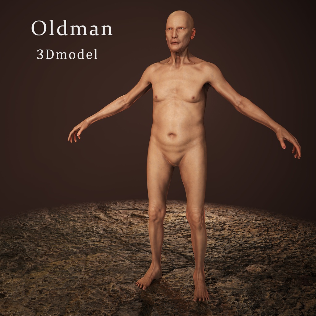 素体 老人 3Dモデル