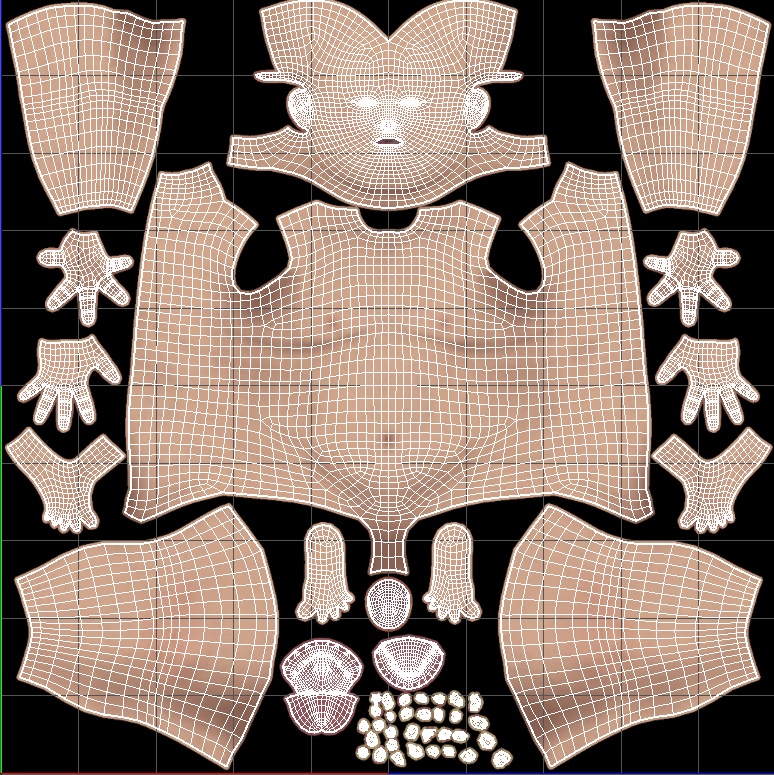 素体 肥満男性 3Dモデル