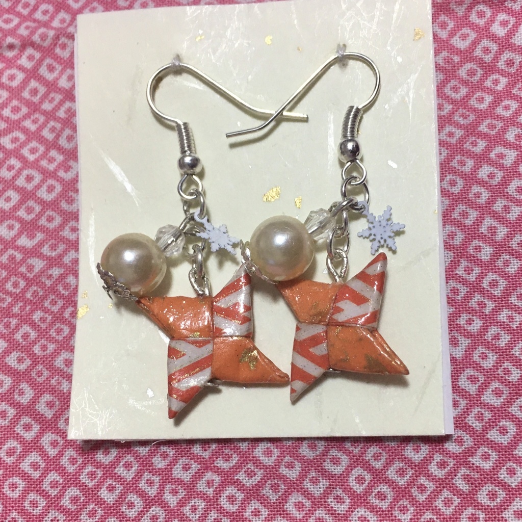 手裏剣ピアス 銀 ①