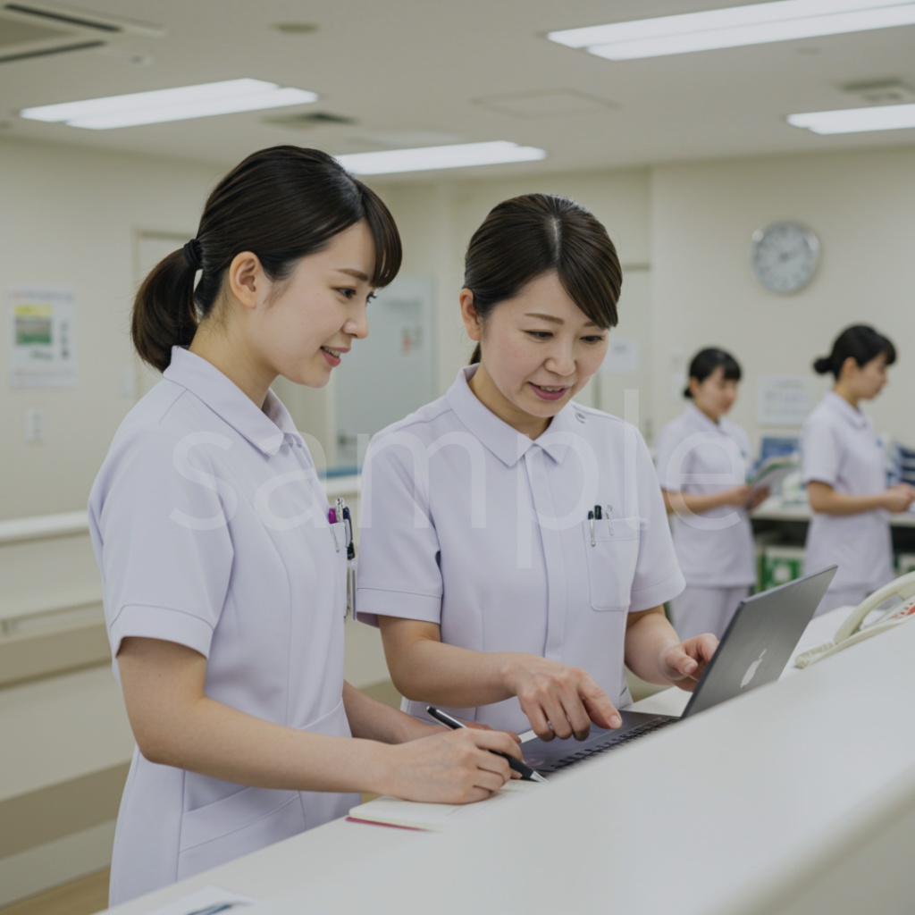 【うらさんのナース素材工房】看護師のリアルな日常10枚セット(商用利用OK)