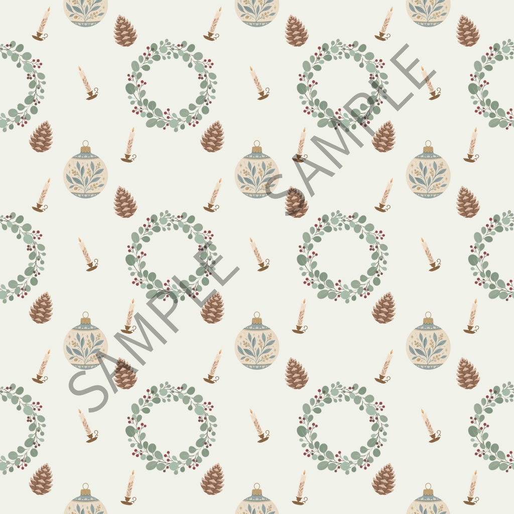 【無料サンプル】クリスマス デジタルペーパー | くすみカラー | Christmas digital paper