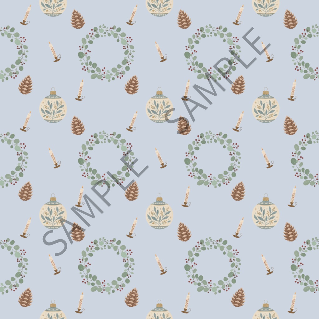 クリスマス デジタルペーパー 6枚セット | くすみカラー| Christmas digital paper