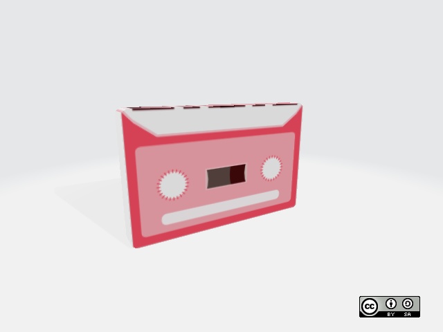 シンプル３Dモデル　　【カセットテープ】