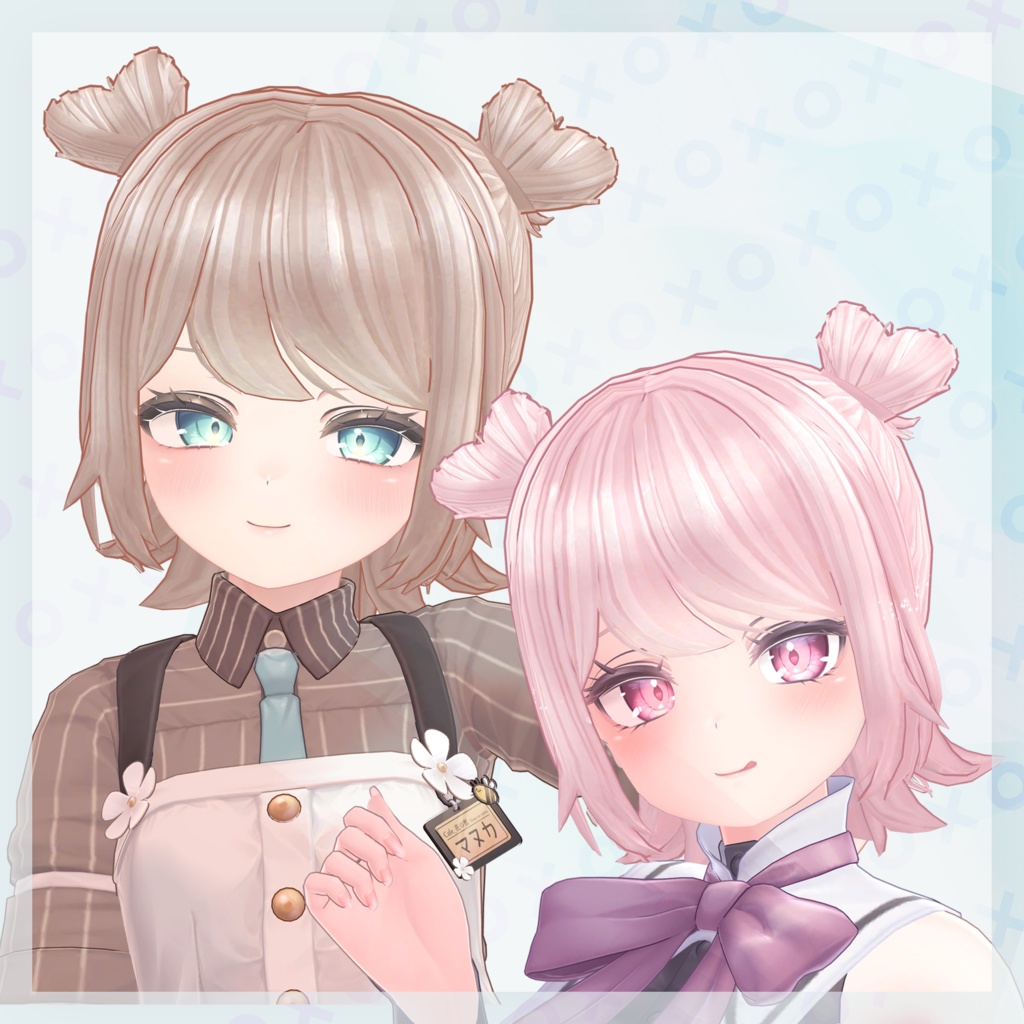 ‧⁺ ⊹˚.【vrc hair 髪型】お団子ハートヘア‧‧⁺ ⊹˚.