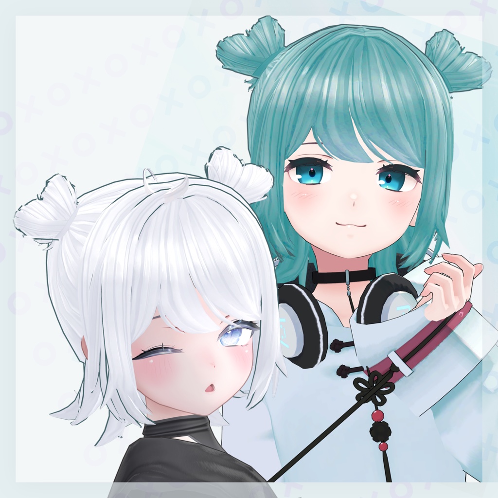 ‧⁺ ⊹˚.【vrc hair 髪型】お団子ハートヘア‧‧⁺ ⊹˚.