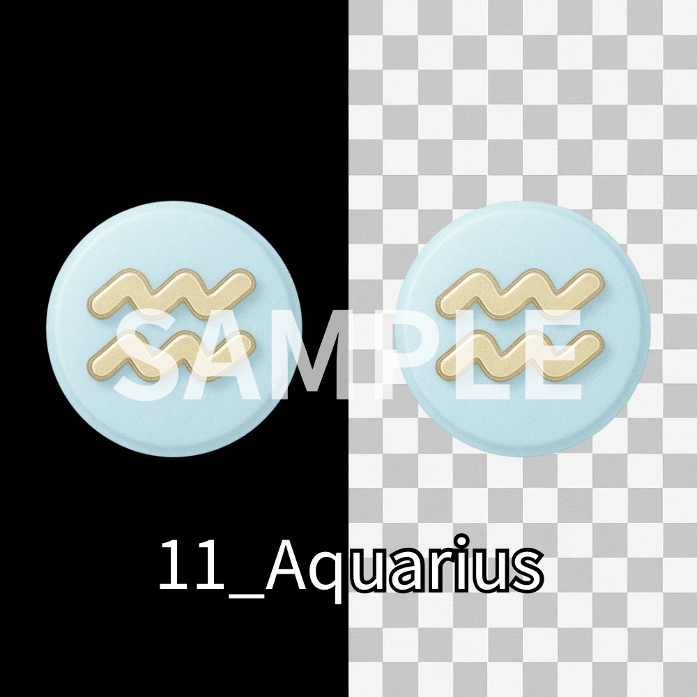 Zodiac Pastel Icons|12星座パステルアイコン素材セット(PNG)