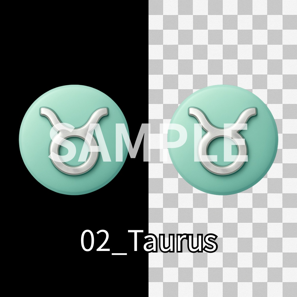 Zodiac Pastel Icons|12星座パステルアイコン素材セット(PNG)