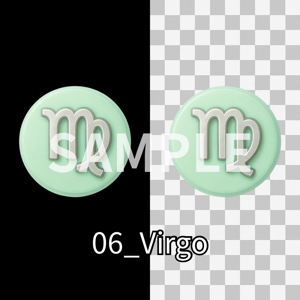 Zodiac Pastel Icons|12星座パステルアイコン素材セット(PNG)