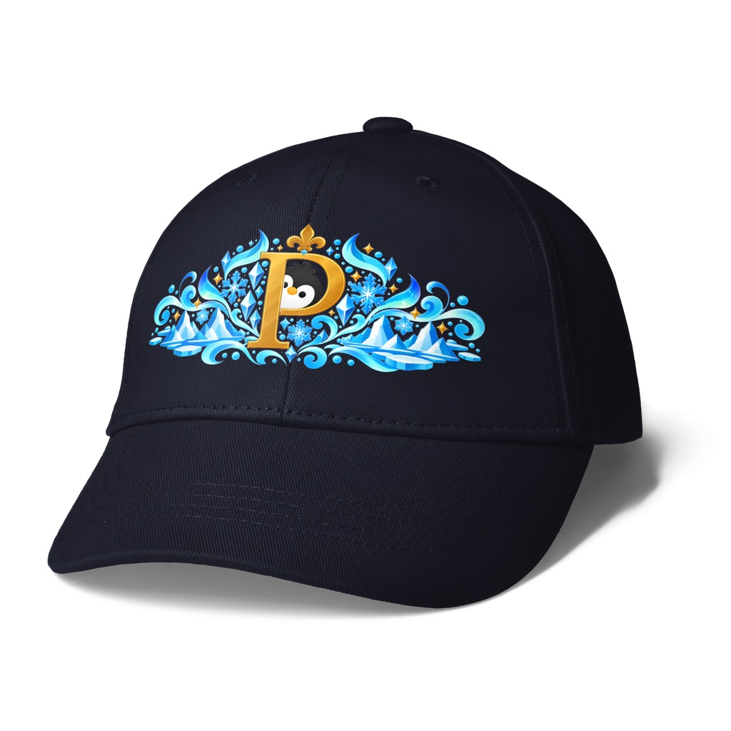 ぺんてぃ　キャップ　P氷ロゴ