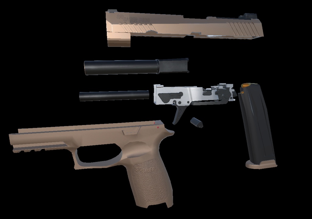 【VRCHAT想定】P320 拳銃