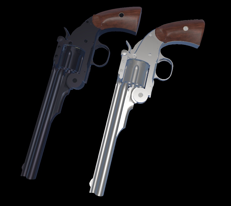 【VRChat想定】MODEL3リボルバー