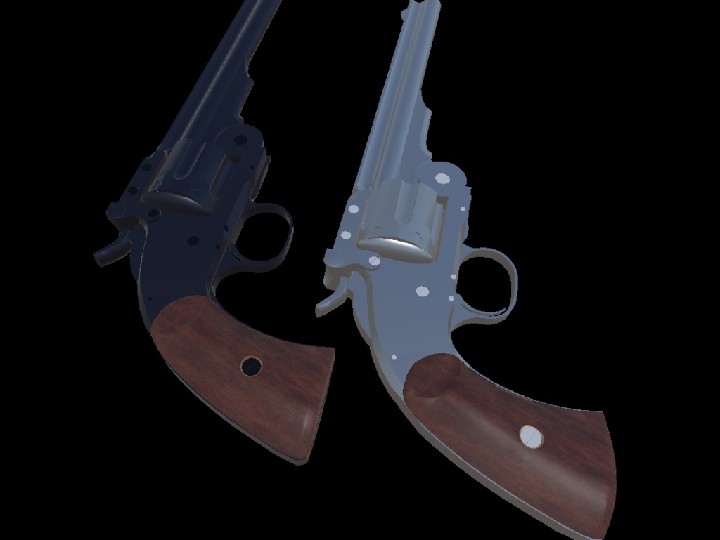 【VRChat想定】MODEL3リボルバー