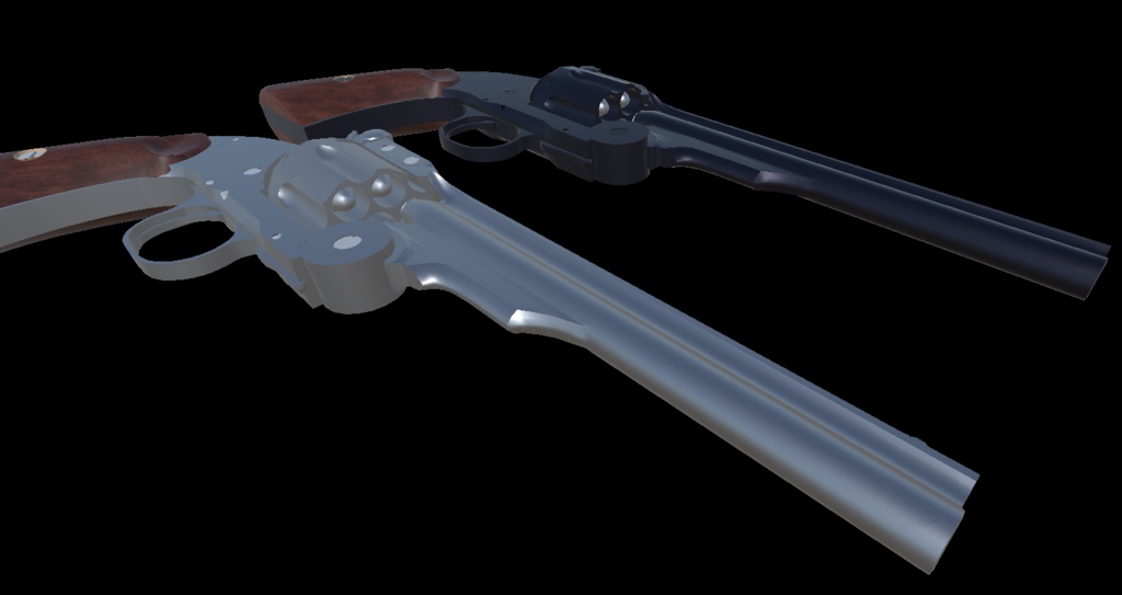 【VRChat想定】MODEL3リボルバー