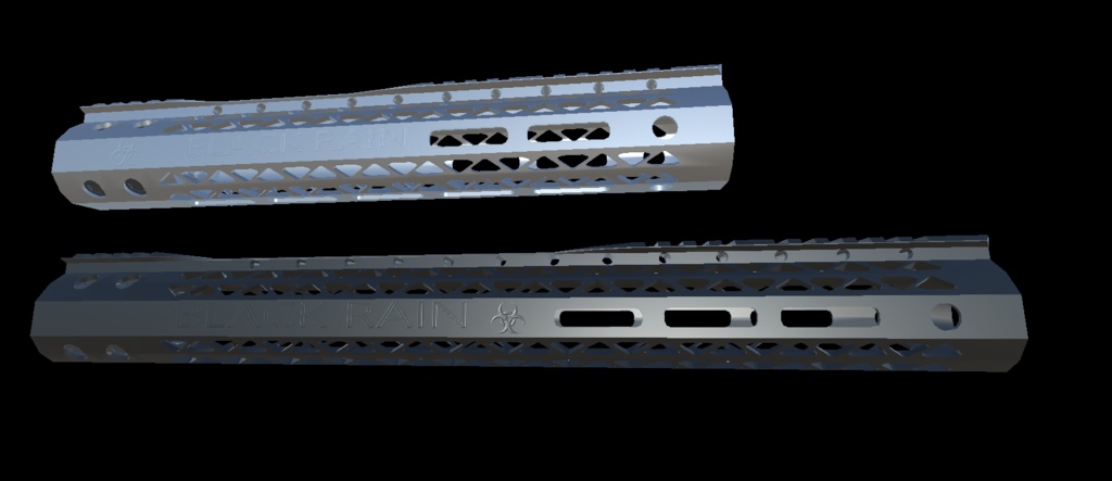 【VRChat想定】AR-15 ハンドガードセット1