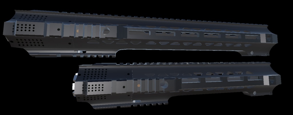 【VRChat想定】AR-15 ハンドガードセット1