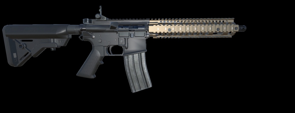 【VRChat想定】AR-15用RIS2ハンドガード&M203フロントキット