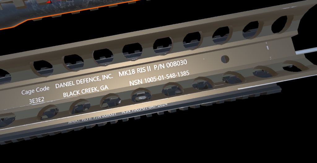 【VRChat想定】AR-15用RIS2ハンドガード&M203フロントキット