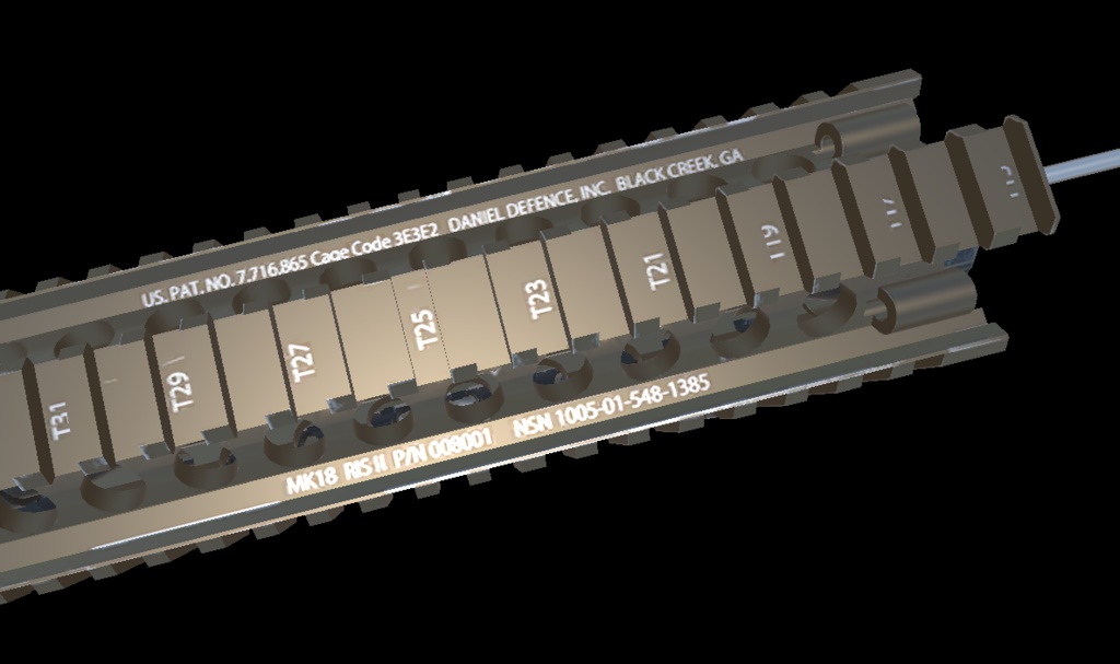 【VRChat想定】AR-15用RIS2ハンドガード&M203フロントキット