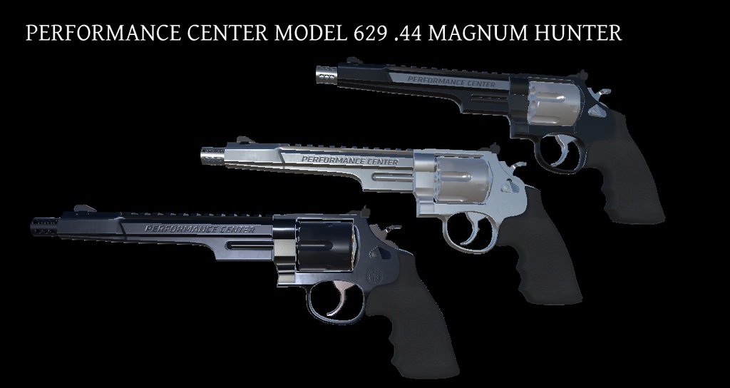 【VRCHAT想定】S&W MODEL 629-8シリーズリボルバー