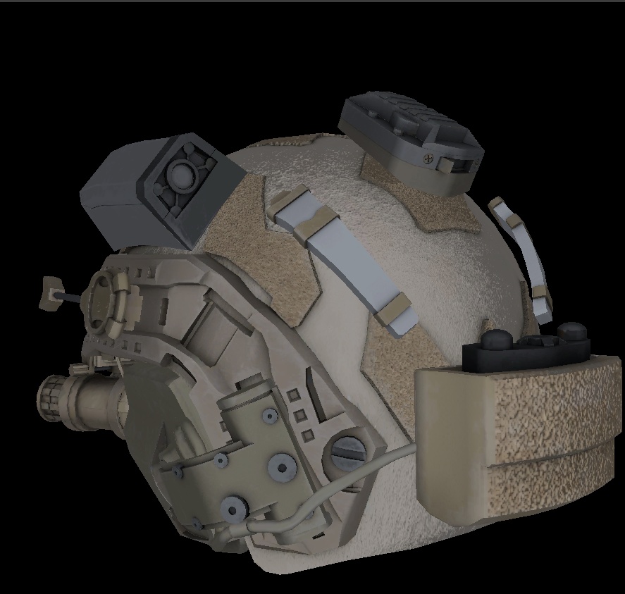 【VRCHAT想定】タクティカル戦闘ヘルメット