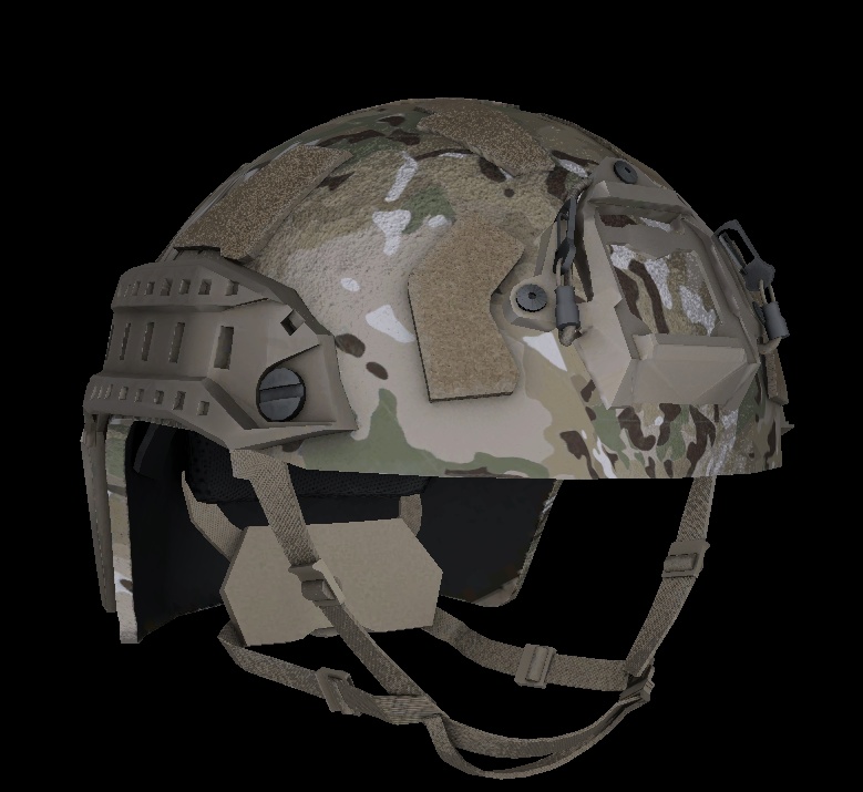 【VRCHAT想定】タクティカル戦闘ヘルメット