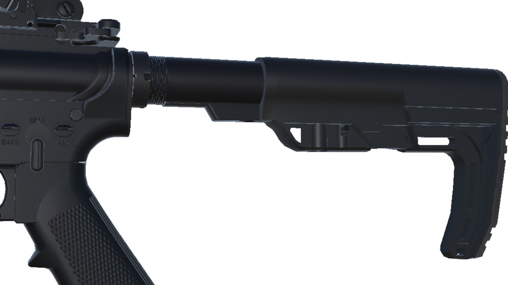 【VRChat想定】AR-15ストックセット