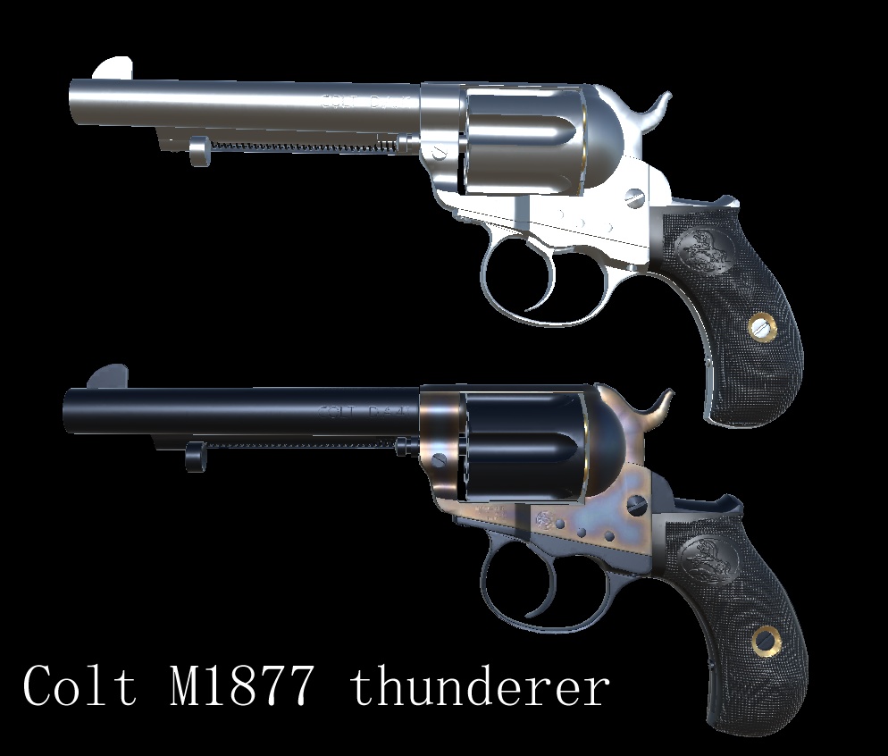 【VRChat想定】Colt M1877 thunderer