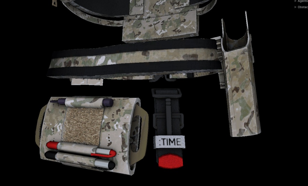 【VRCHAT想定】プレートキャリア&ベルトセット