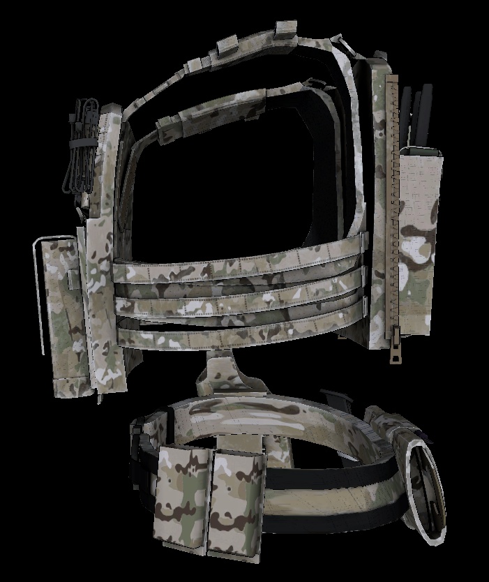 【VRCHAT想定】プレートキャリア&ベルトセット