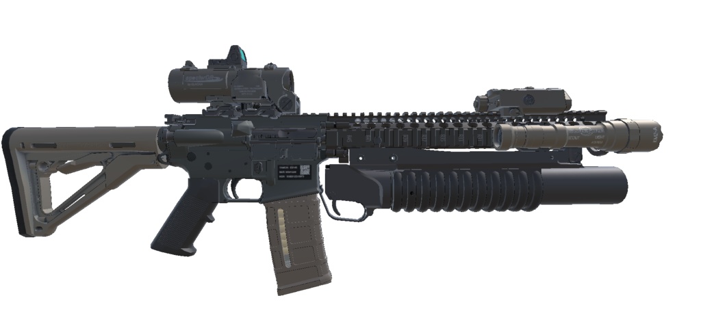 【VRCHAT想定】SOPMOD BLOCK2アサルトライフル&DET-1ピストル