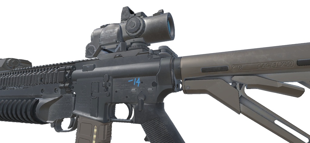 【VRCHAT想定】SOPMOD BLOCK2アサルトライフル&DET-1ピストル