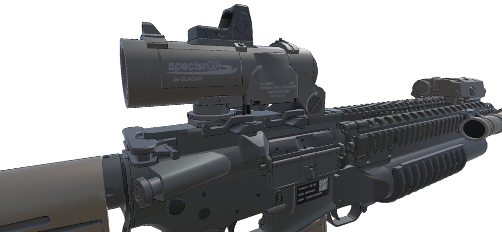 【VRCHAT想定】SOPMOD BLOCK2アサルトライフル&DET-1ピストル