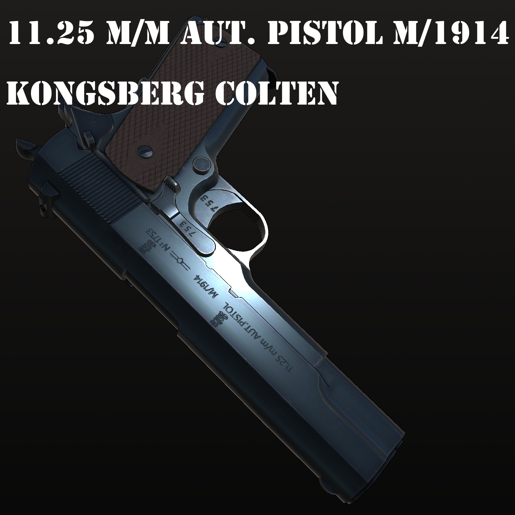 【VRChat想定】コングスベルク コルトM1914