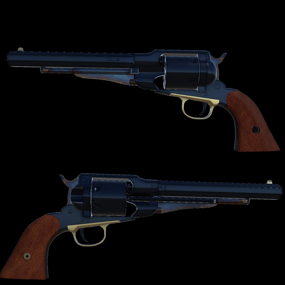 【VRCHAT想定】M1858 リボルバー 45LCコンバーション