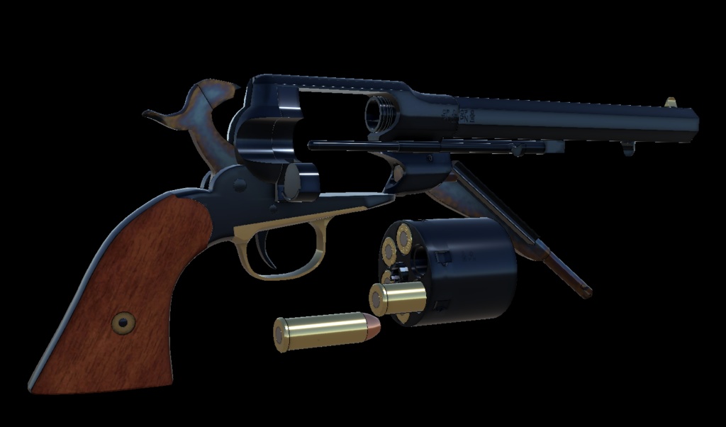 【VRCHAT想定】M1858 リボルバー 45LCコンバーション
