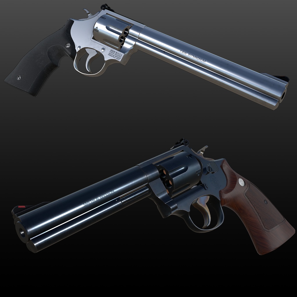 【VRChat想定】S&W Model586-2 リボルバー