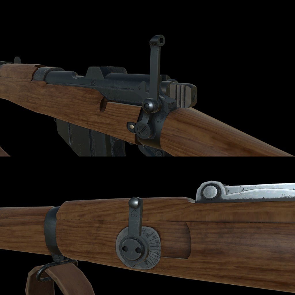 【VRChat想定】Lee-Enfiled No1 Mk3 ライフル